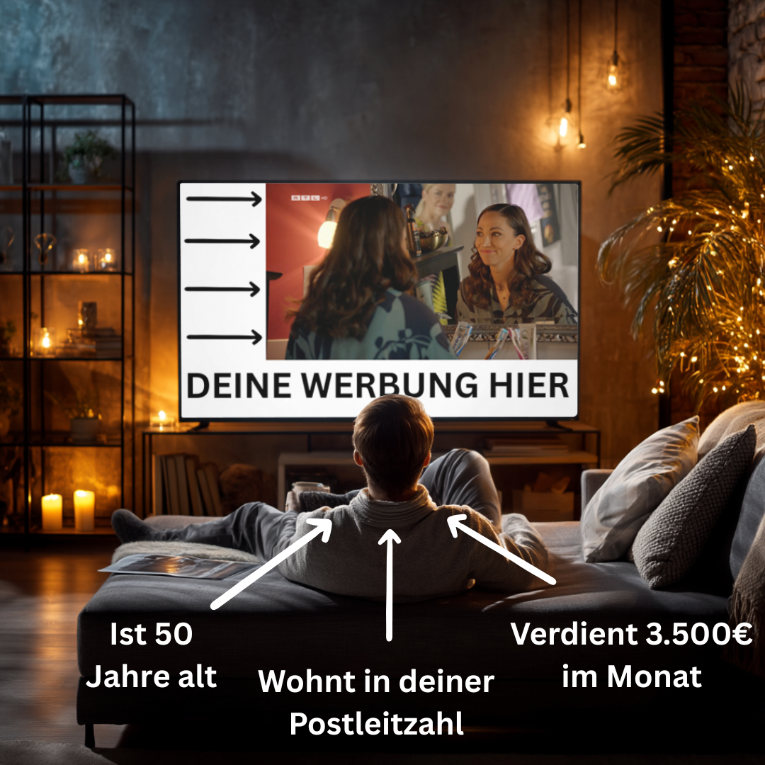 Banner Fernsehwerbung in der Schweiz mit Zielgenau TV